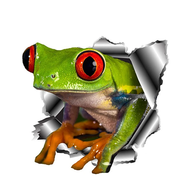 

13cm X 12cm 1 Pcs Creative 3D Frog Car Sticker Accessories Car Styling Cover Scratches Waterproof PVC for Dodge Stickers