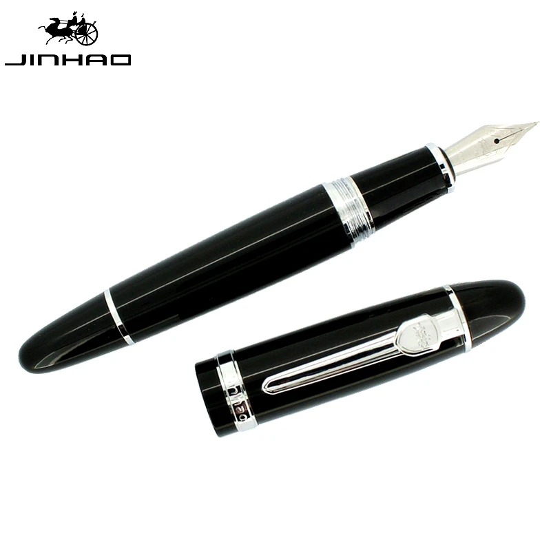 Jinhao 159 Berkualitas Tinggi Tubuh Besar Logam Fountain Pen dengan 0.5Mm Nib Kantor Sekolah Tinta Pena untuk menulis untuk Hadiah