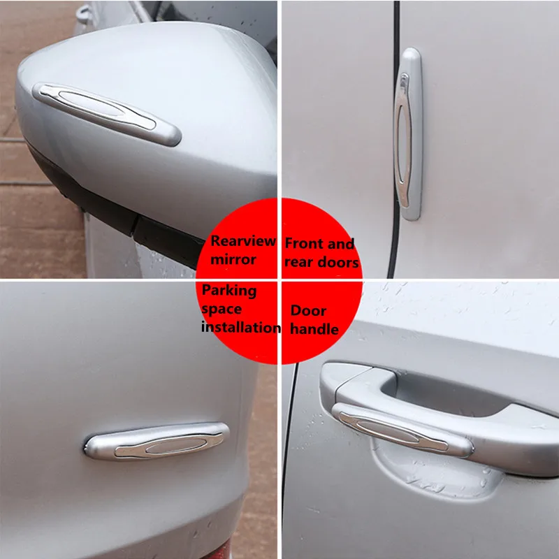 Car Door Anti-collision Protector Bar Stickers Side Edge Protection Guards Rear View Mirror Cover Protection Strip Accessories