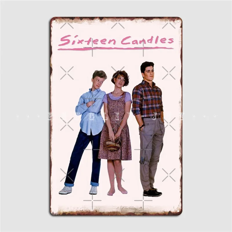 Sixteen Candles Metal Plaque Poster Cinema Living Room Wall Classic Garage Decoration Tin Sign Posters