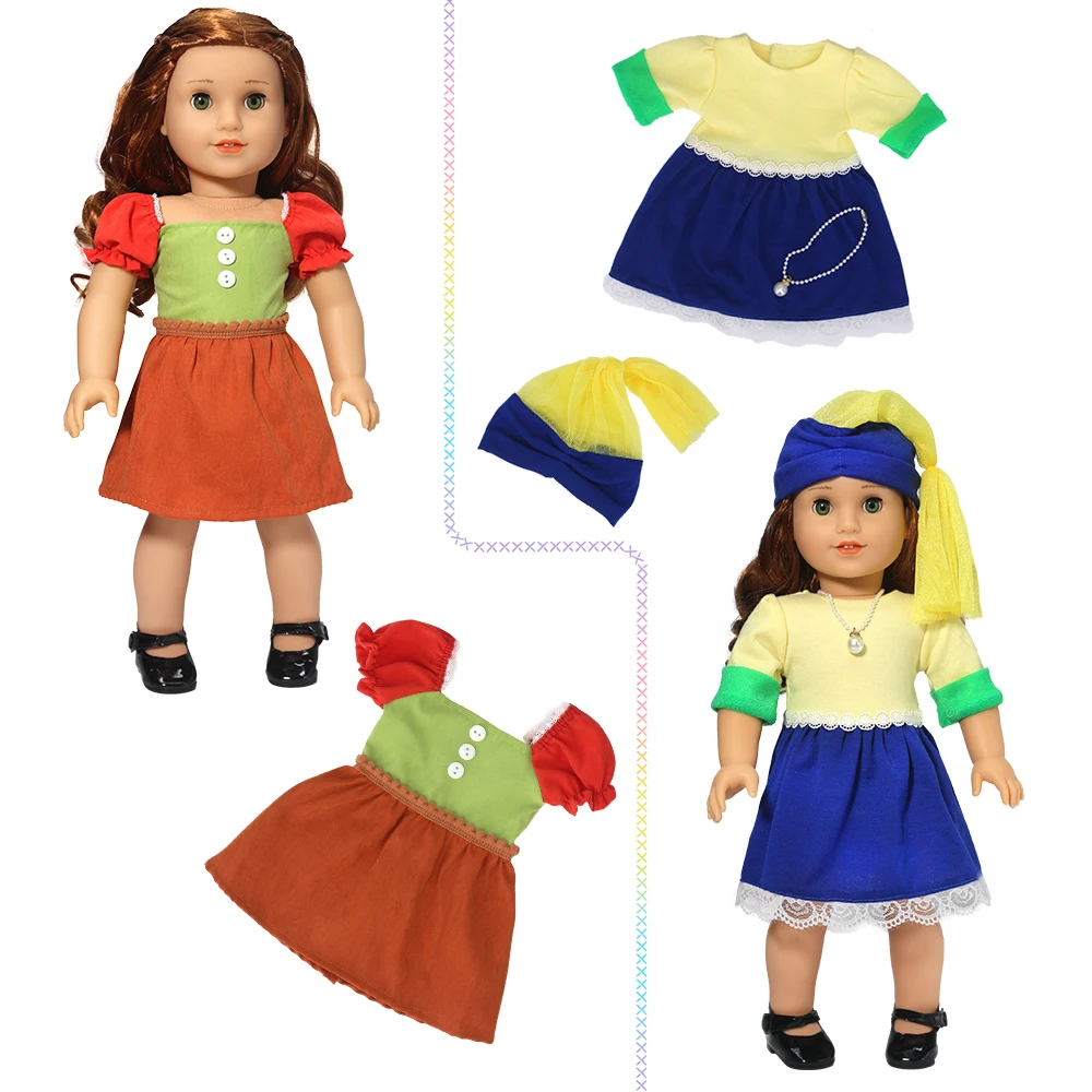 2023 New popular Suit For 18 Inch American Girl Dolls 45cm Girl Doll Clothes And Accessories, Shoes are not included.