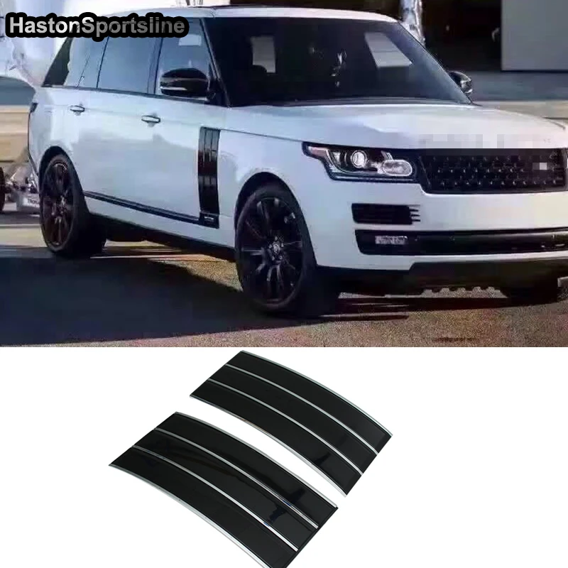 

Side Fender Door Air Vents Kit Trim Black Chrome line For Land Rover Range Rover Vogue 2014 2015 2016 Car Accessories