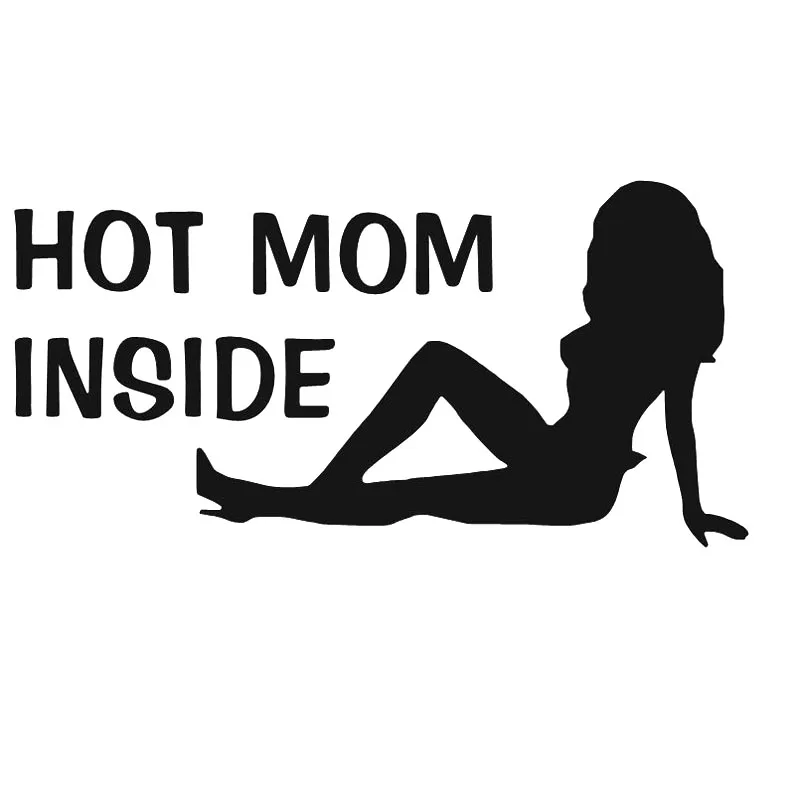 

20CM*10CM Hot Mom Inside Decals Sticker Sexy Woman Truck Motorcycle SUVs Bumper Car Stylings And Sticker Accessories