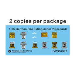 AM-WORKS LW35067 1/35 Extinguisher Placecards - Deacl