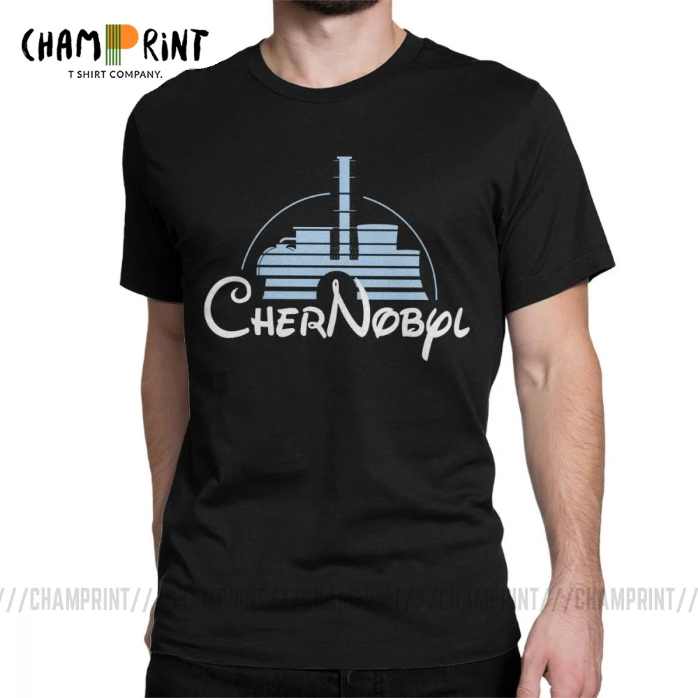 Men\'s Nuclear Disaster Chernobyl Geek Ukraine Radiation Vintage T Shirt Pure Cotton Tops Novelty Tee Shirt Plus Size T-Shirts