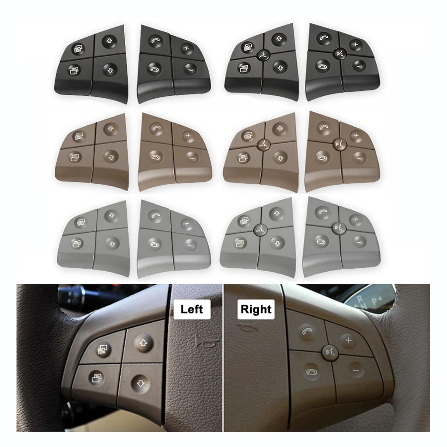 

Car Multi-function Steering Wheel Switch Buttons Phone Control Key For Mercedes Benz W164 W245 W251 ML GL B R Class 300 350 400