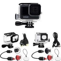 Suptig Camera Accessories Motocycle Chargering Waterproof Case For Gopro Hero 12110/987654 Charger Shell Housing Frame USB Cable