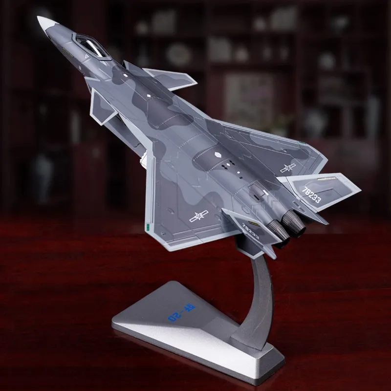 

1:100 j-20 model Chinese fighter Simulation Alloy Model J20 stealth aircraft model military collection