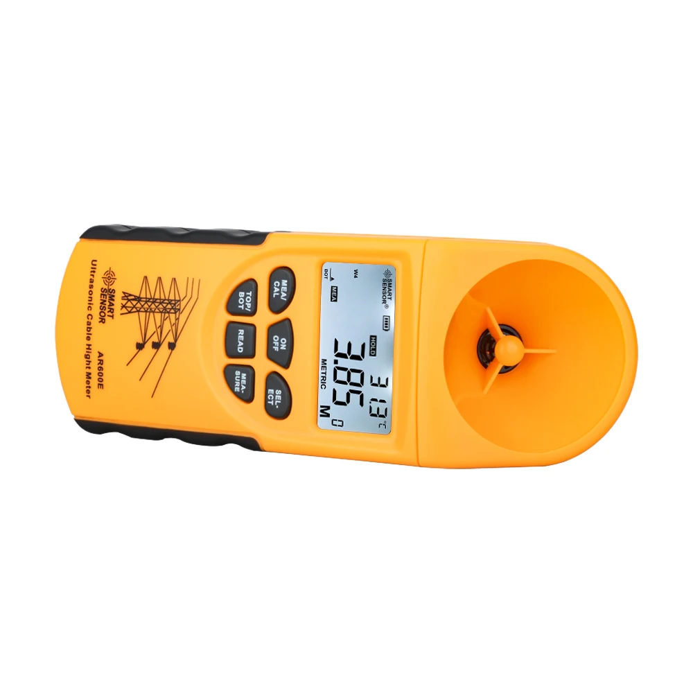 Imagem -04 - Ultrasonic Lcd Display Height Meter Smart Sensor Measuring Range Cabos Measurement Ar600e Altura 323m Avião 315m