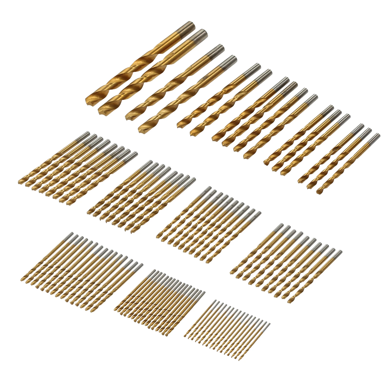 GARLLEN 99 Pcs เจาะบิตชุด1.5MM-เหล็กเคลือบความเร็วสูงไทเทเนียมขนาด10มม.สว่านเกลียวเหล็กชุดเครื่องมือสำหรับ DIY Home HSS Drills