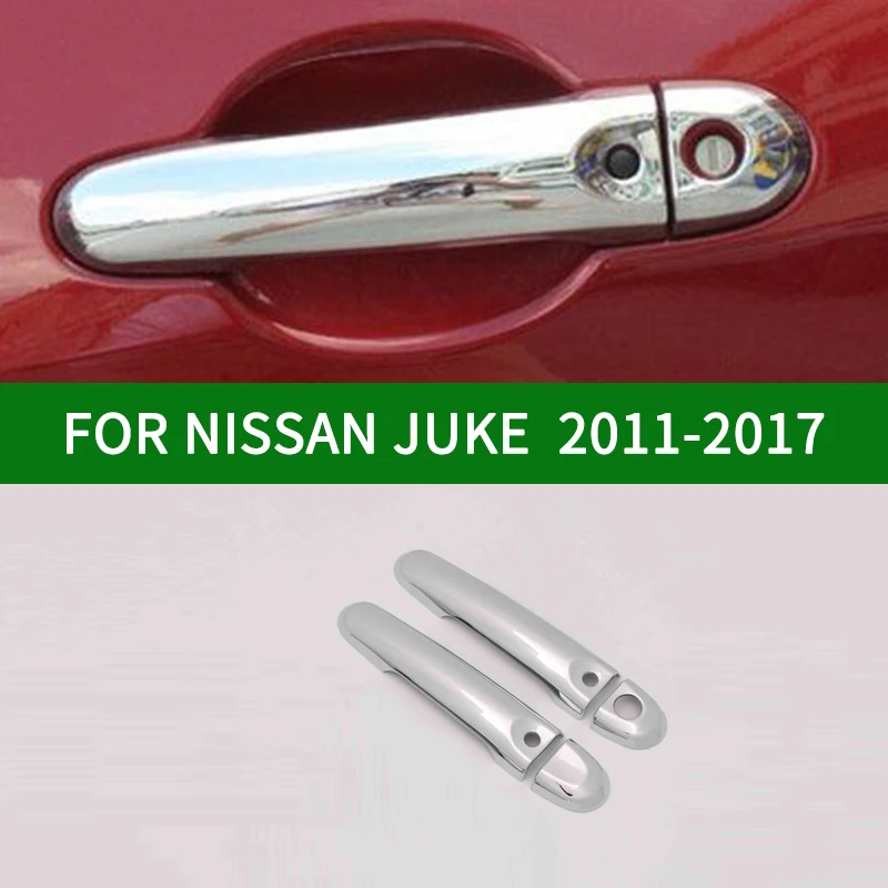 

Аксессуары, хромированные серебряные чехлы на 2 дверных ручки для Nissan Juke Hatchback 2011-2017 2012 2013 2014 2015 2016