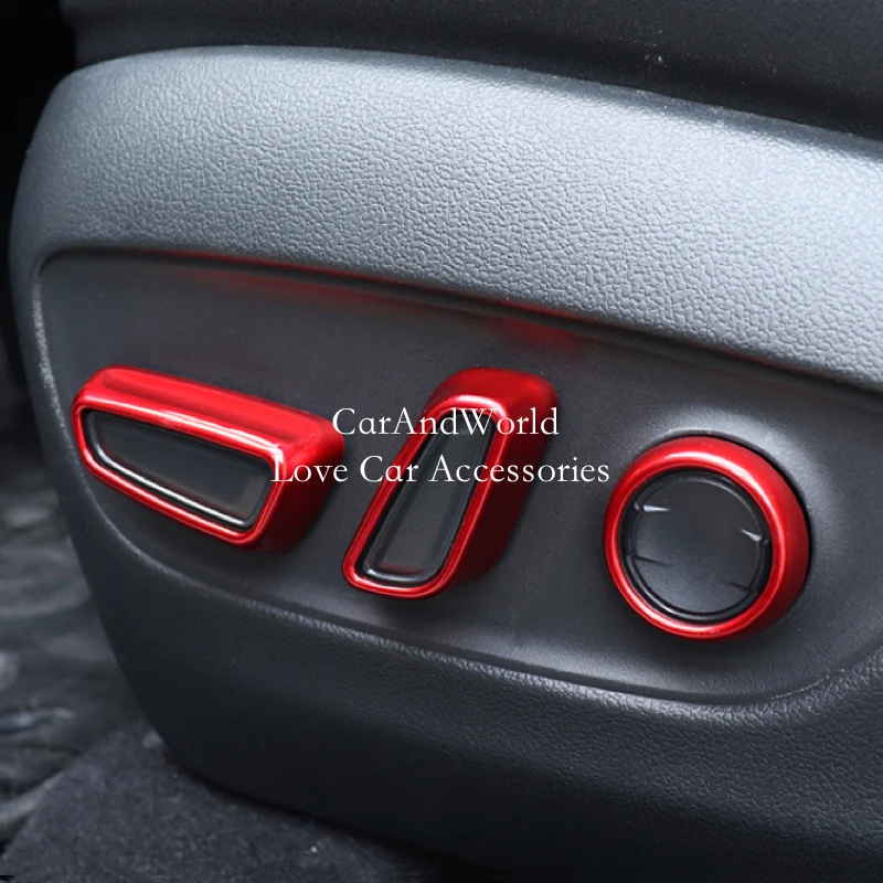 For Toyota RAV4 RAV 4 2019-2025 Car Interior Seat Adjust Switch Knob Button Frame Cover Trims ABS Chrome Garnish Accessories