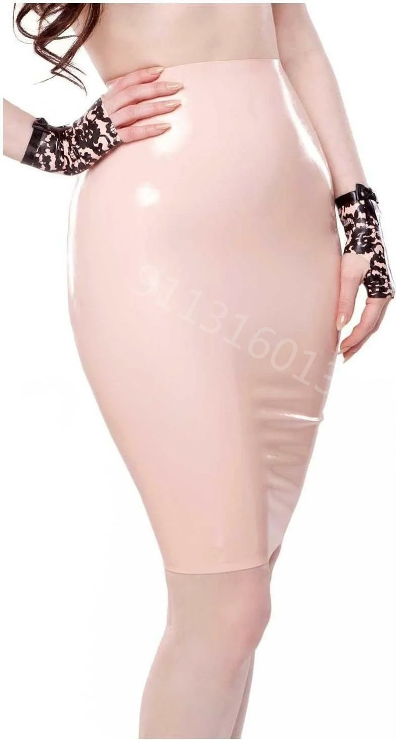 

Fancy Latex Dress Latex Pencil Skirt Baby Pink Latex Skirt A-LINE Skirt Club Wear Party NO ZIPPER