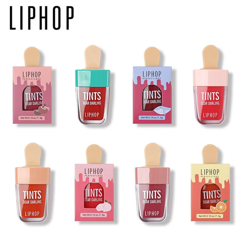 LIPHOP 6 Farben Eis Lip Tint Langlebig Flüssigen Lippenstift Wasserdicht Sexy Matte Lip Gloss Tattoo Make-Up