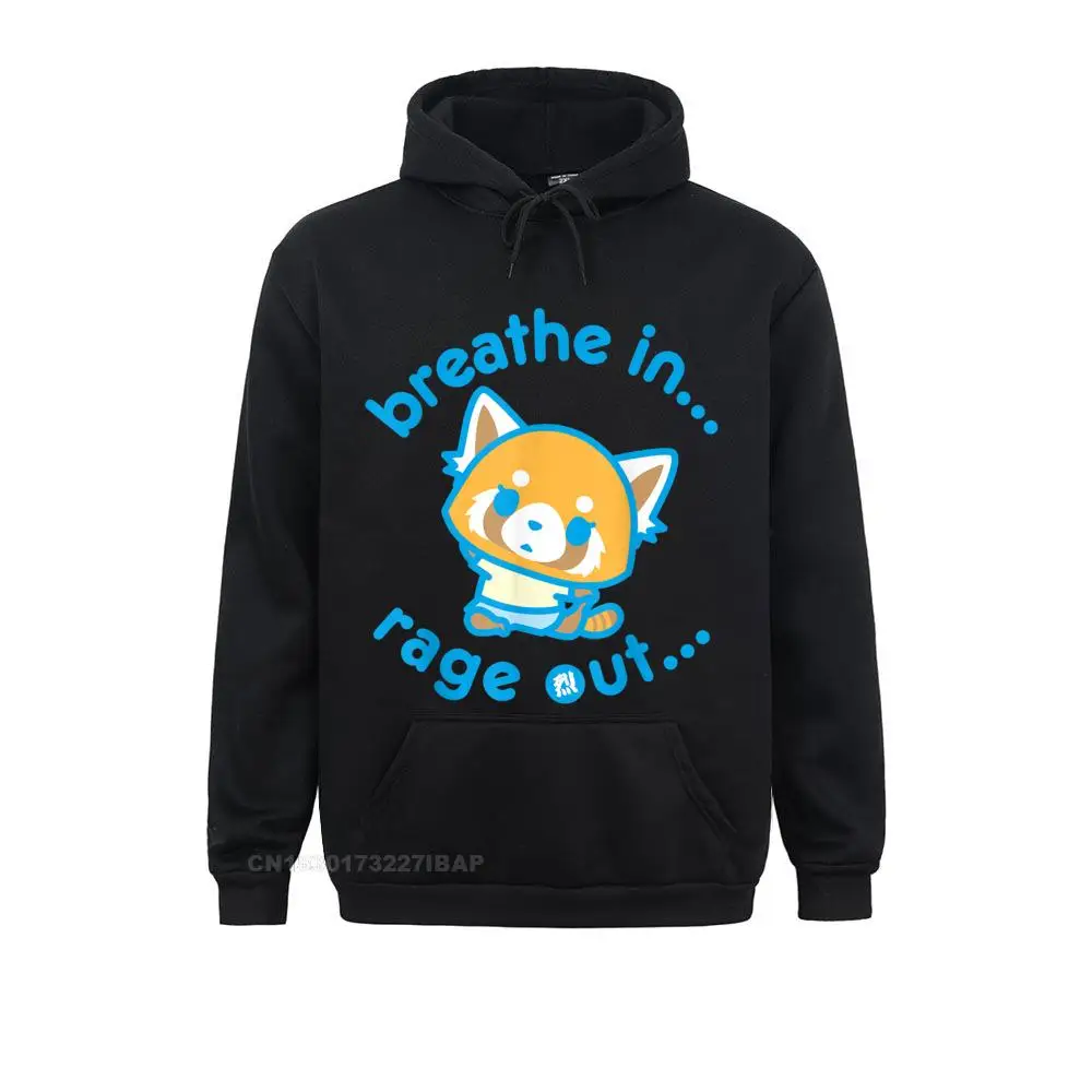 Aggretsuko Yoga Breathe In Rage Out Hoodie Youthful Cool Long Sleeve Autumn Hoodies 2021 Popular Sportswears Men Sweatshirts