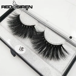 RED SIREN Mink Eyelashes Handmade 25mm Lashes Wholesale 100% Mink Hair 3d Eyelashes Makeup Tool Long False Lashes 36A