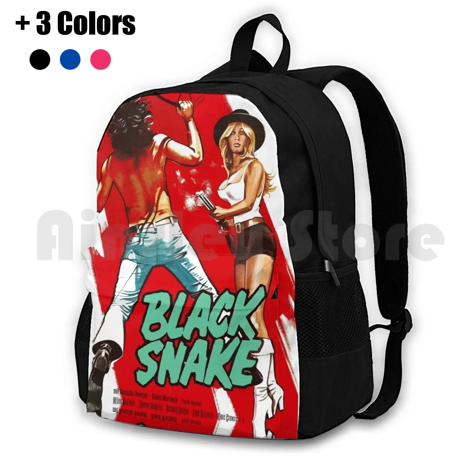 Black Snake Outdoor Hiking Backpack Riding Climbing Sports Bag Black Snake Vintage Movie Cinema Vintage Vintage Movies Retro