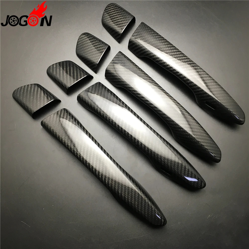 For Lexus GS F Turbo GS350 GS450h GS200t 2012- 2017 Car Door Handle Cover Trim 8PCS/set Carbon Fiber