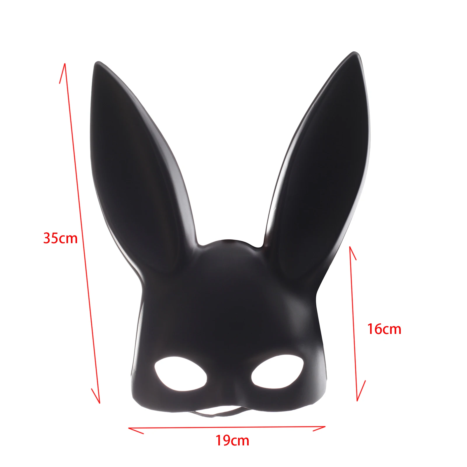 Ftshist Rabbit Ears Mask Masquerade Halloween Sexy Bunny Girl Eye Mask Black Costume Party Nightclub White Cosplay Accessories