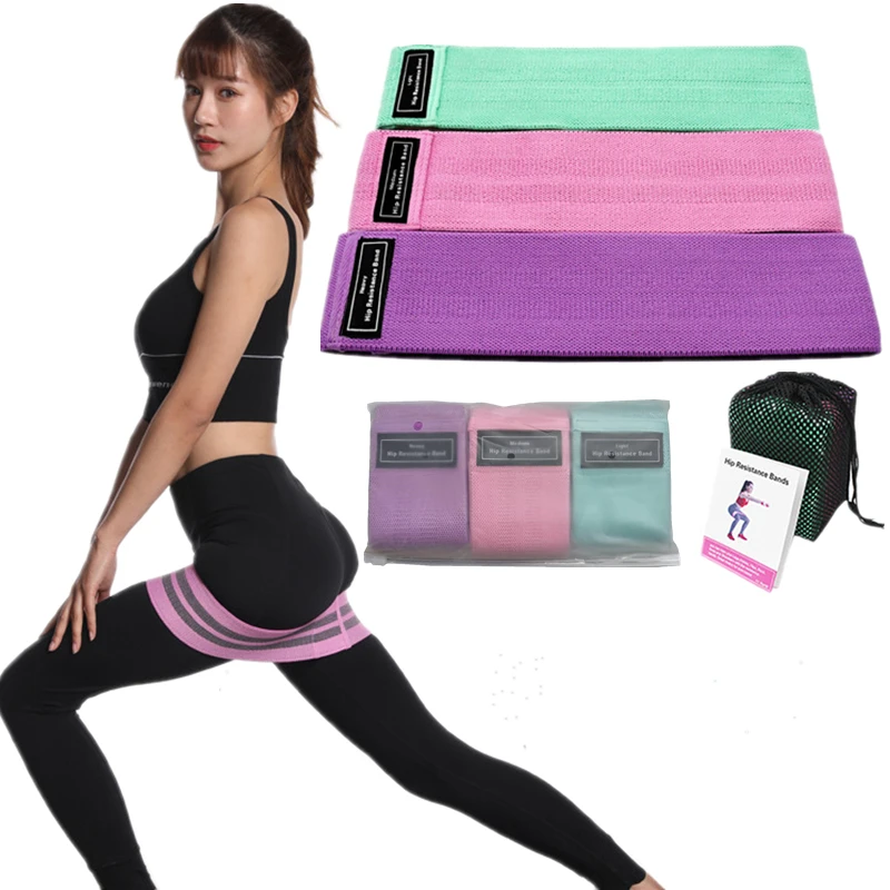 

150 Lbs Resistance Bands 3-piece Set Fitness Hip Loop Rubber Hanging Belt Workout Exercise Teraband Pilates Set For Gym Training