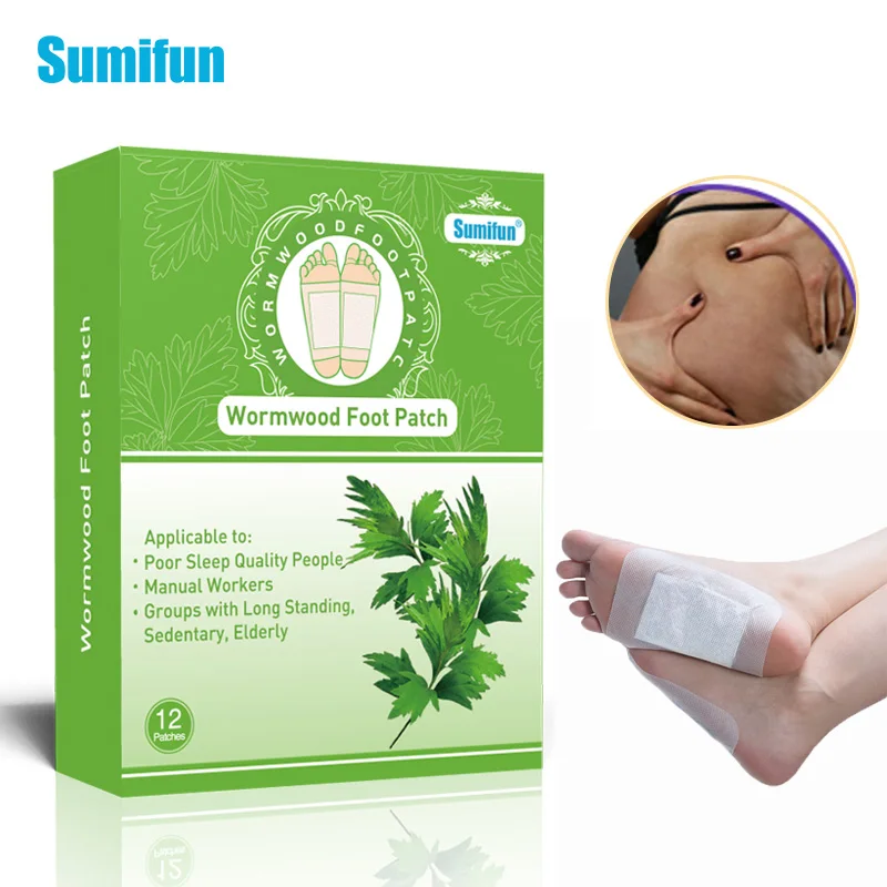 

Sumifun 12Pcs Detox Foot Plaster Chinese Herbal Adhesive Pads Remove Toxin Foot Relax Swelling Body Detox Foot Patch K04501