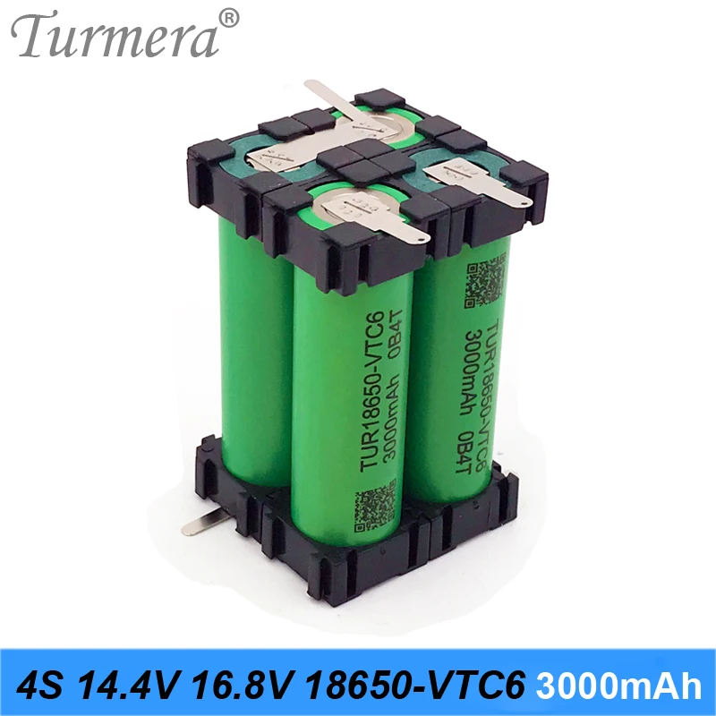 Turmera VTC6 bateria 3000mAh 30A bateria TUR18650-VTC6 3S 12.6V 4S 16.8V 5S 21V dodaj uchwyt do 12V 18V śrubokręt baterie użyj