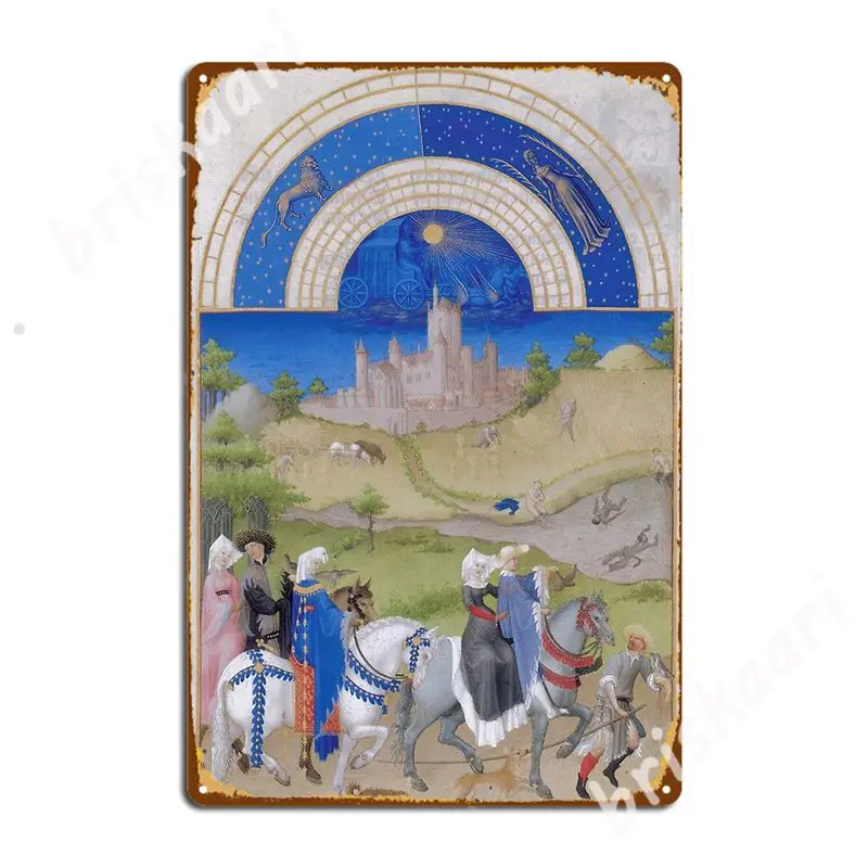 Les Très Riches Heures Du Duc De Berry Limbourg Brothers Metal Signs create Garage Club Club Party Tin sign Posters