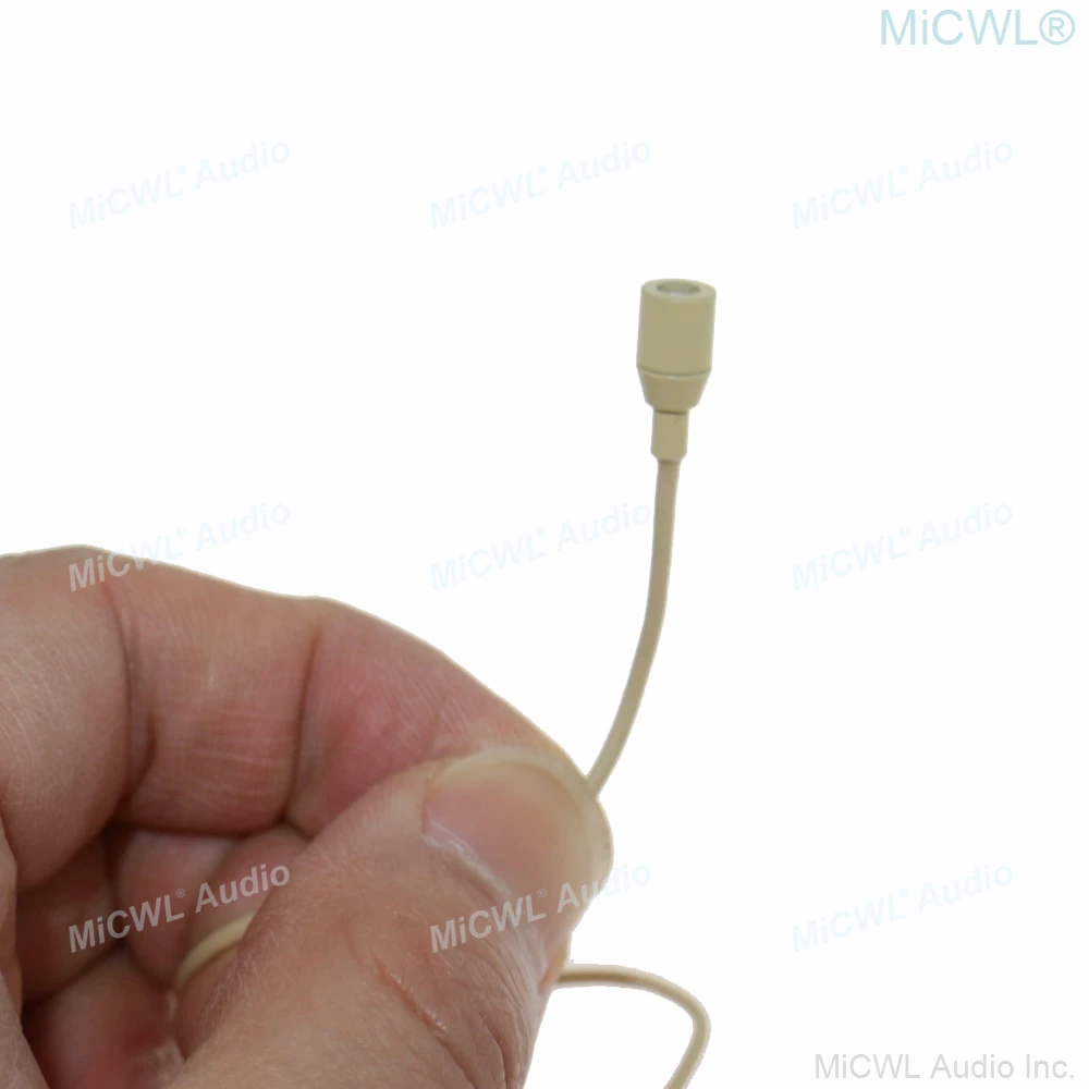 Beige ผิวสี Clip-On Lavalier ไมโครโฟนสําหรับ Shure TA4F Mini XLR 4Pin ไร้สายคุณภาพดีไมโครโฟน