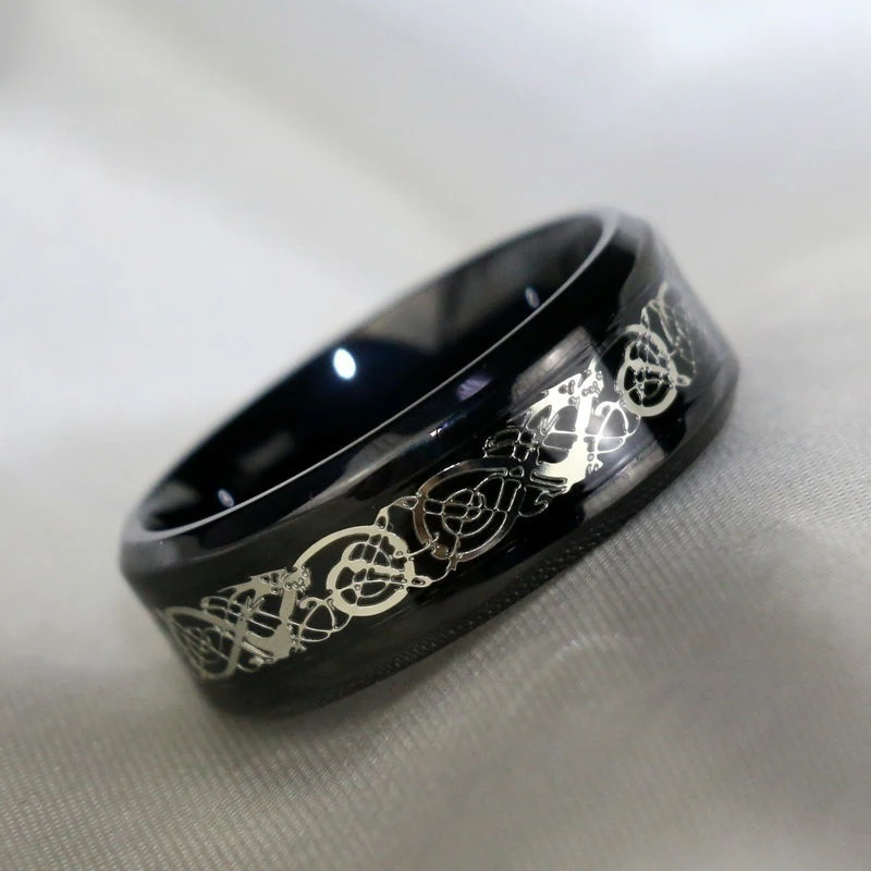 2025 Charm Couple Rings - Fashion Men Black Stainless Steel Ring Women Rhinetones Rings Set Bride Wedding Band Engagement Gift