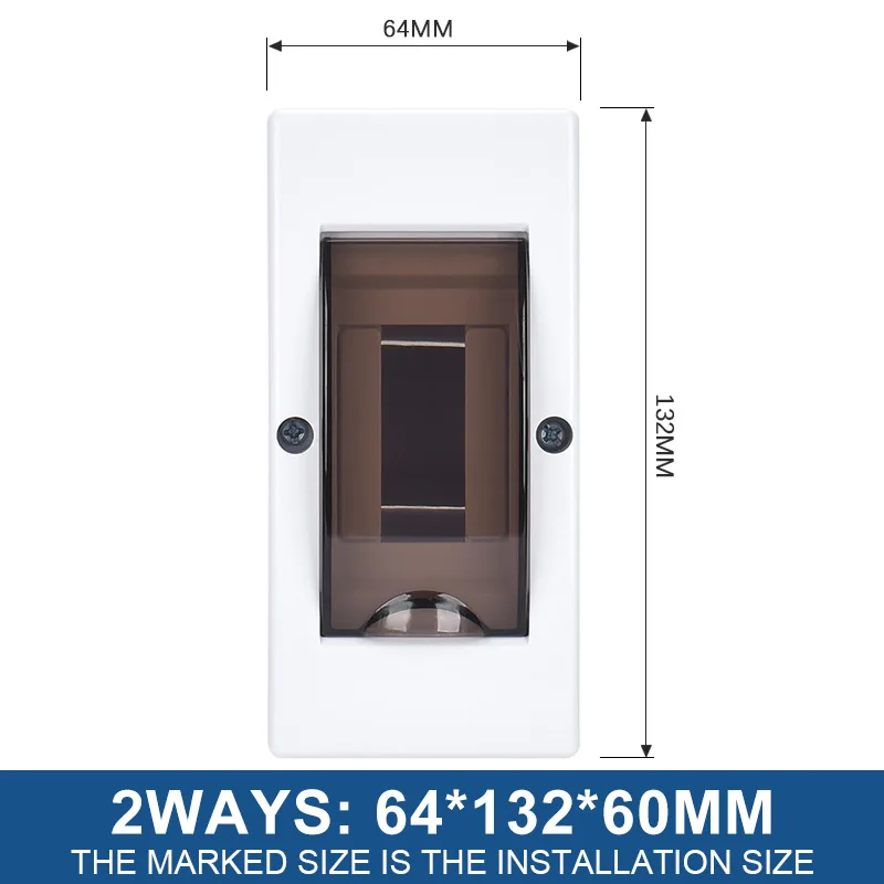 Electrical Distribution Box  2/4/6/8 Ways Circuit Breaker Box MCB Switch Power Plastic Junction Wire Box Embedded Installation