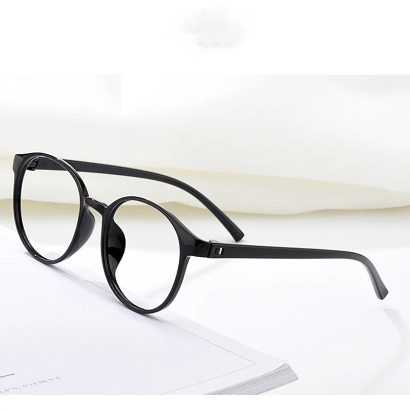 New TR90 Anti Blue Light Soectacle Frame Men's Retro Round Two-tone Eyeglasses Ladies Simple Fashion Flexible Myopia Eyewear