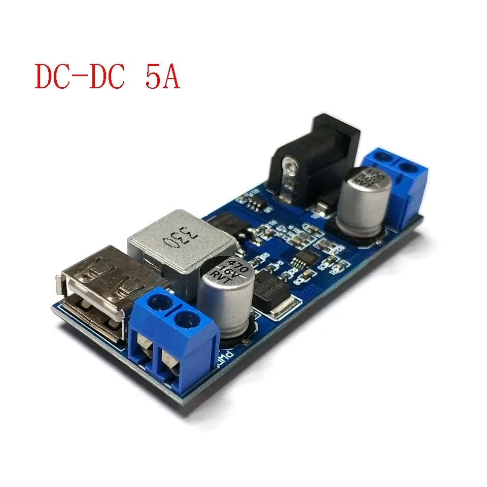 DC 5A Step-down Power Supply Module 24v / 12V Wide Voltage 9-36V to 5V Power Converter