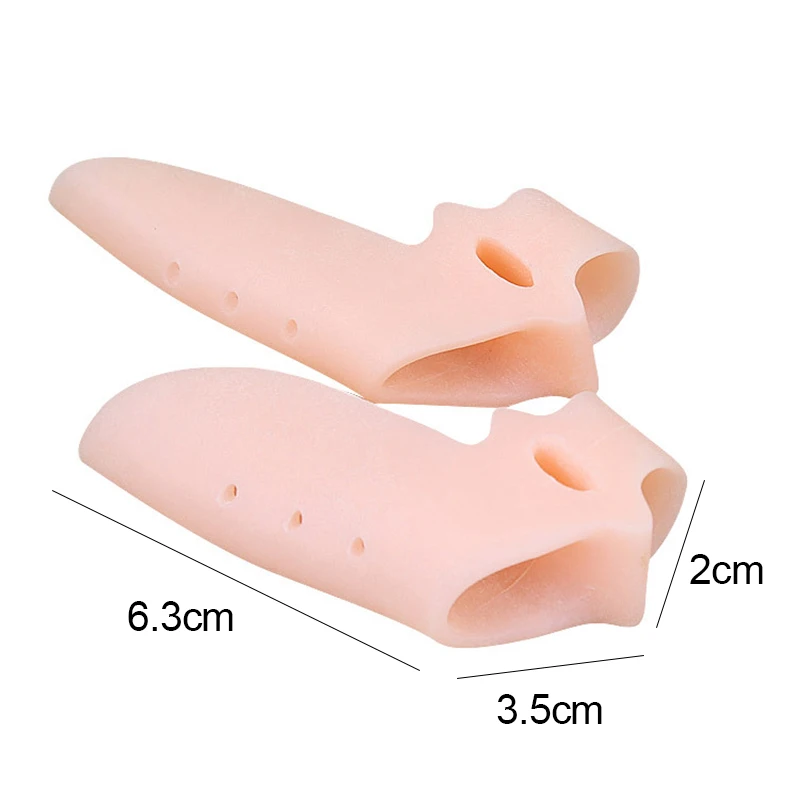 Mathiateur de pieds en silicone, 2 pièces, lisseur pour orteils, coussin de callosités, hallux valgus