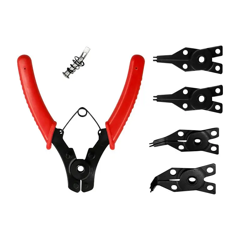 4 In 1 Combination Circlip Snap Ring Pliers Set Internal External O Ring C-Clip - 45, 90,180 Degree Angled Jaws Tool For RC view 3