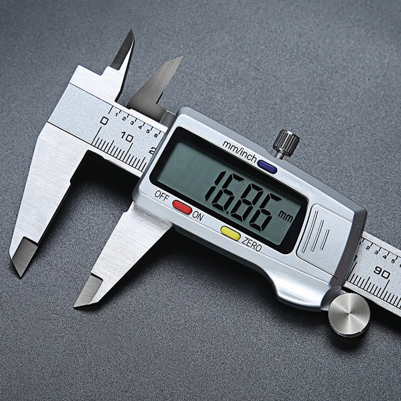 Digital Caliper Stainless Steel Electronic Digital Vernier Calipers 6Inch 0-150mm Metal Micrometer Measuring Tool Caliper Gauges