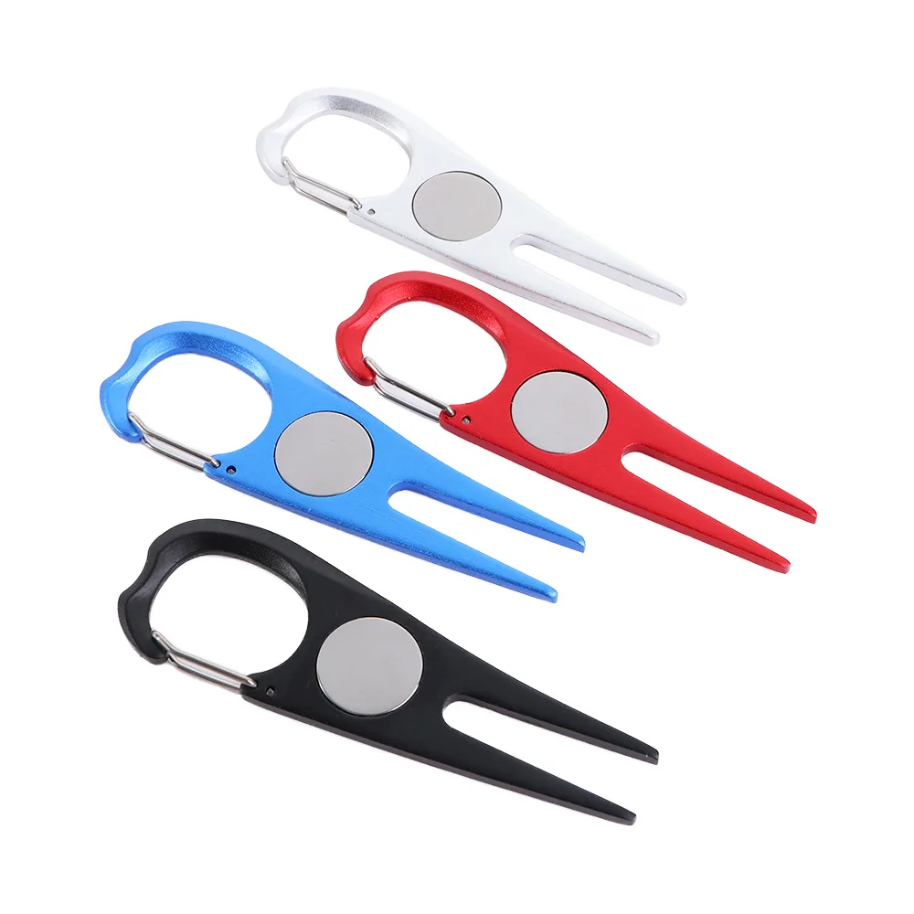 Golf Divot Repair Tool Pitch Groove Cleaner Golf Accessories Putting Green Fork Golf Training Aids