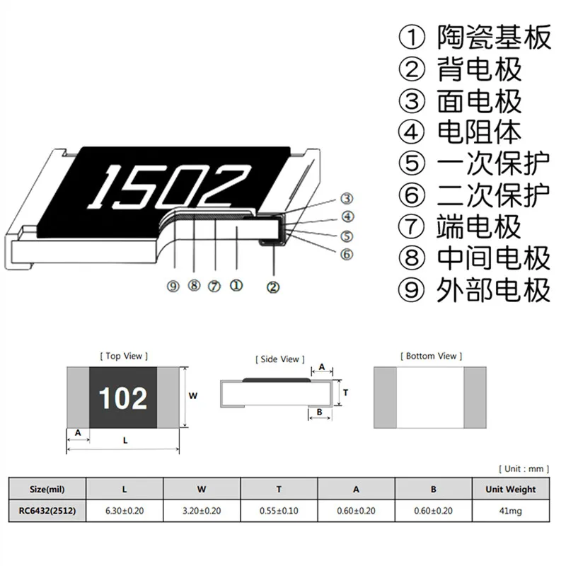 50 шт. 2512 SMD чип фиксированный резистор 1% 1 Вт 0,1R 0,01R 0,05R 0,001R 0,33R 1R 0R 10R 100R 2W 0,001 0,01 0,1 0,33 0,05 1 0 10 100 Ом