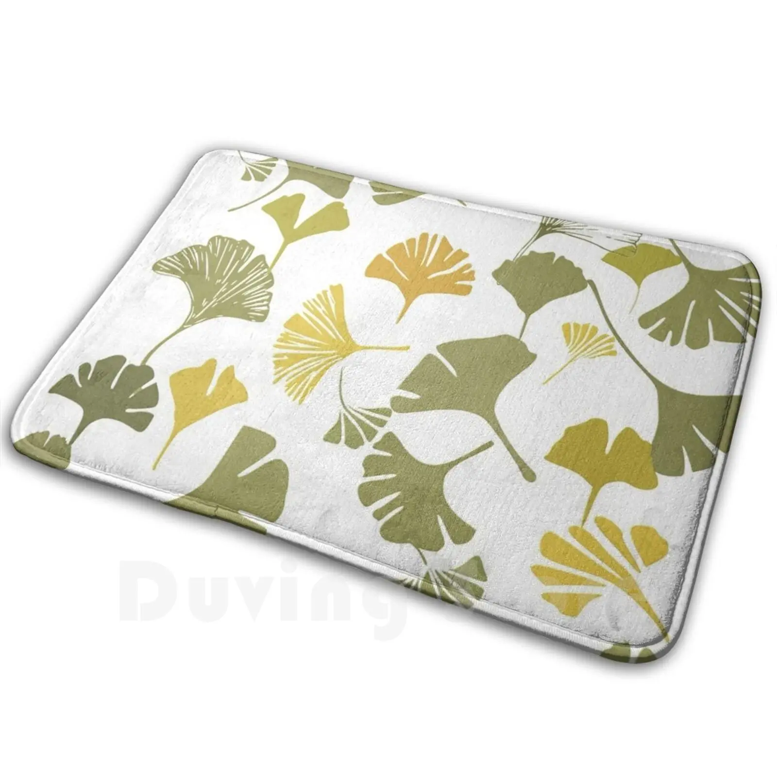 Ginkgo Leaves Carpet Mat Rug Cushion Soft Ginkgo Leaves Pattern Bathmat Duffel Backpack Skins Sleeves