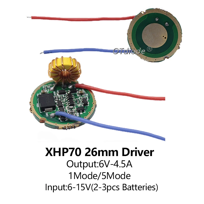 Imagem -04 - Led Driver Lanterna 6v 12v Modo Modo 22 mm 26 mm 32 mm Fonte de Alimentação para Faça Você Mesmo Tourch Lâmpada 20w 30 Xhp50 Xhp70.2 7070 Sst-90