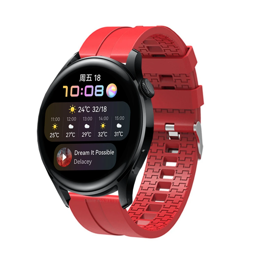 스마트 시계 밴드 소프트 실리콘 스트랩, 화웨이 워치 3 교체 스포츠 손목 스트랩 화웨이 워치 3 프로 22mm 20mm 팔찌