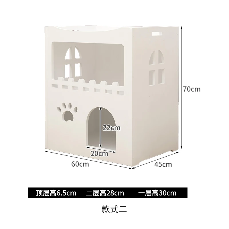 Cat Villa Cat Litter Summer Cool Cat Cage Household Small Two-story Cat House Double Litter Four Season General Kitty House