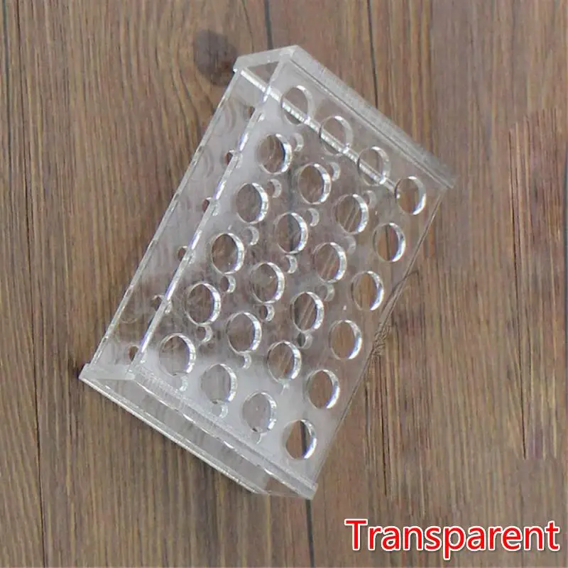 Rack per provette in plastica trasparente a 24 fori per provette da centrifuga forniture da laboratorio scaffale per attrezzature da laboratorio scolastico