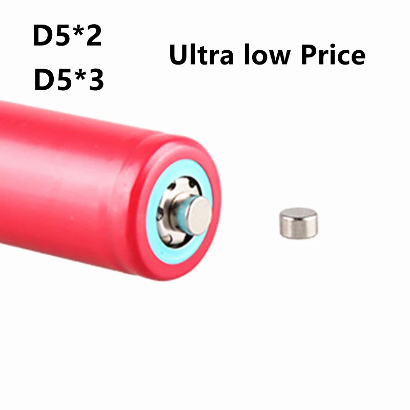 D5 * 2 D5 * 3แม่เหล็กสำหรับ18650 Flat-Head แบตเตอรี่
