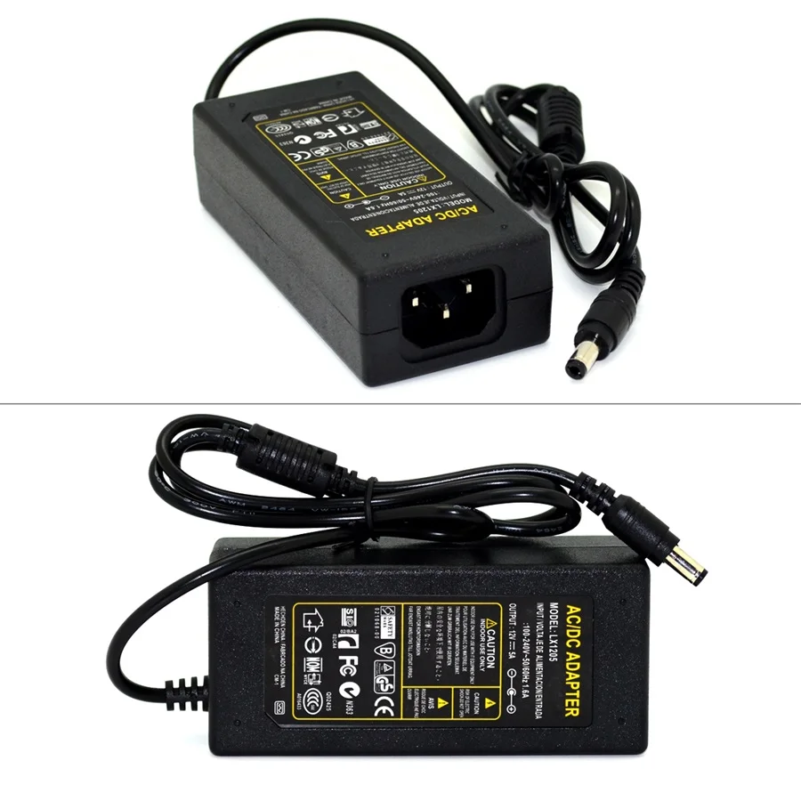 DC 12V 5A CCTV Power Adapter With 4 Splitter Cable Security Power Supply For Video Surveillance Camera DVR System