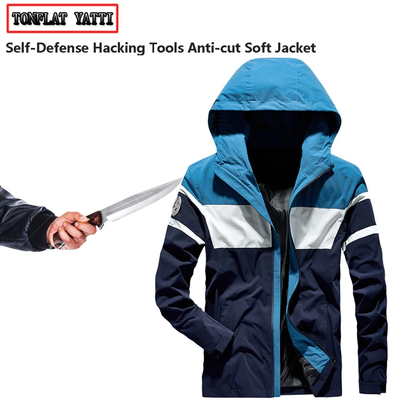 

Stab Proof Anti-Cut Men Jacket Fashion Self Defense Stealth The Police Tactico Vetement Anti Hack Protection Interchange Clothe