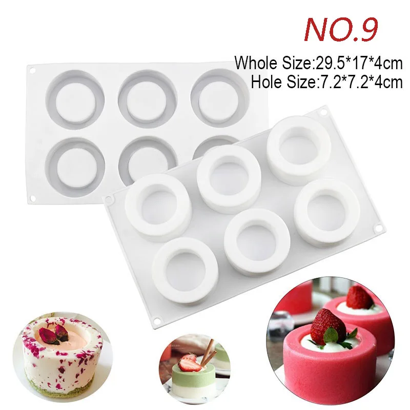 DIY Cake Mold 3D Silicone Molds for Baking Dessert Mousse Kitchen Bakeware Tools Art Cake Form Tray Mould