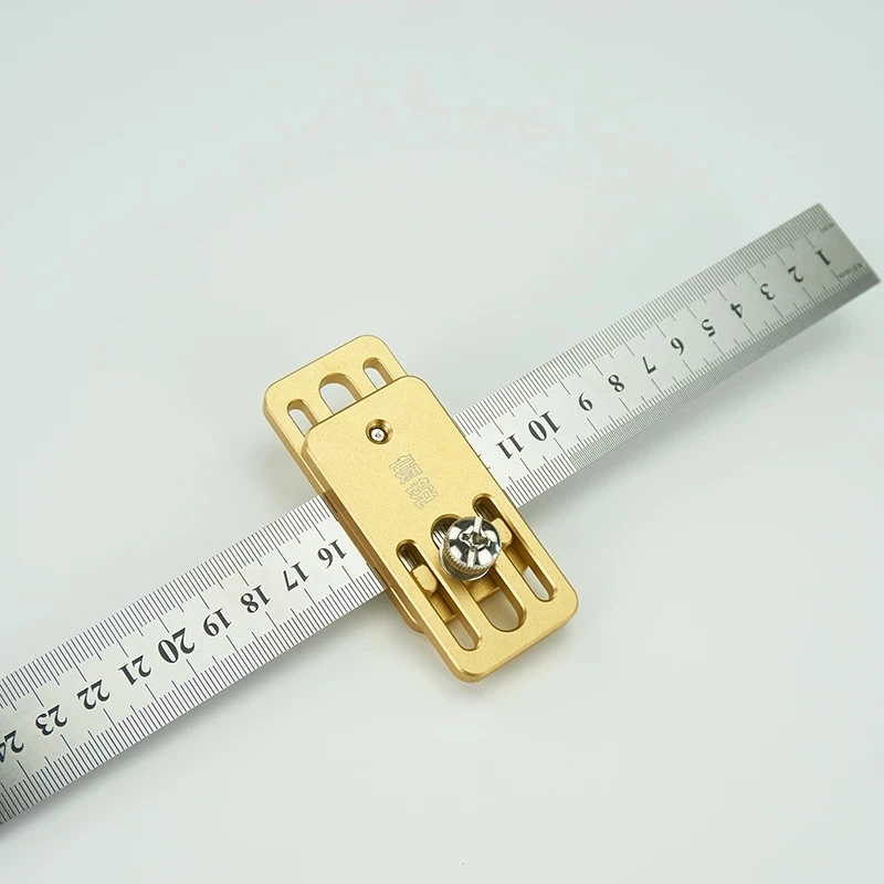 Woodworking Scribing Tool Steel Ruler Positioning Block Crossed Out Tool Line Drawing Marking Gauge Steel Ruler Limiter