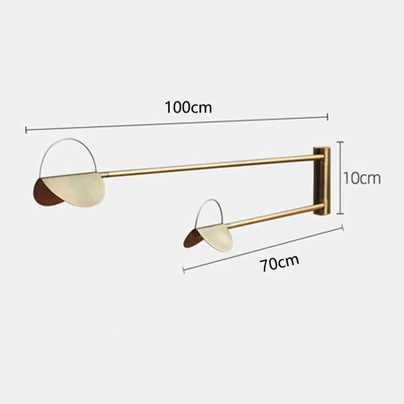 Industrial wall light Gold geometric minimalist light Nordic long arm lamp for living room bedroom bar iron office wall lights