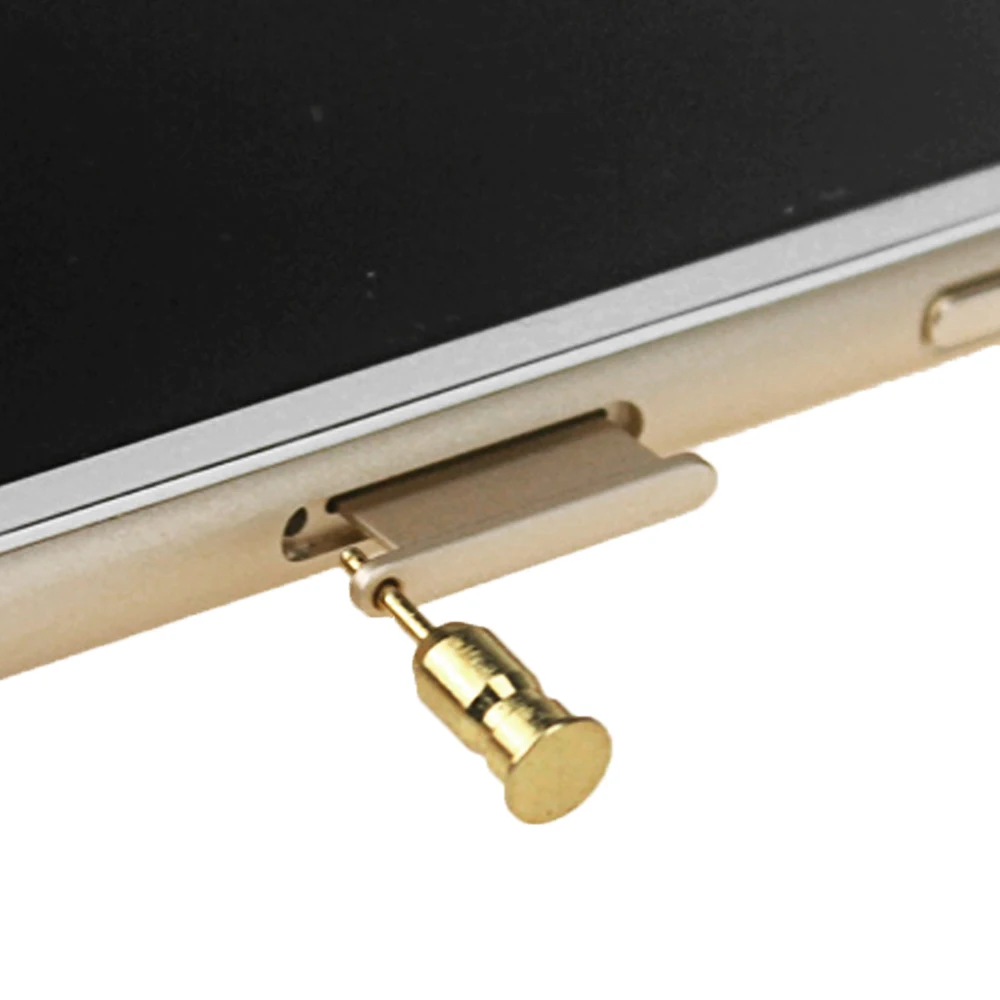 Besegad plugue de fone de ouvido 2 em 1, multifuncional sim cartão removedor de pino 3.5mm para iphone 5 6 plus samsung galaxy s8 s7 s6 edge