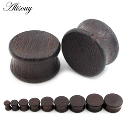 Alisouy 2pcs 6-22mm Wood Double Flared Ear Expander Flesh Tunnels Plugs Gauges Stretcher Extender Earring Body Piercing Jewelry